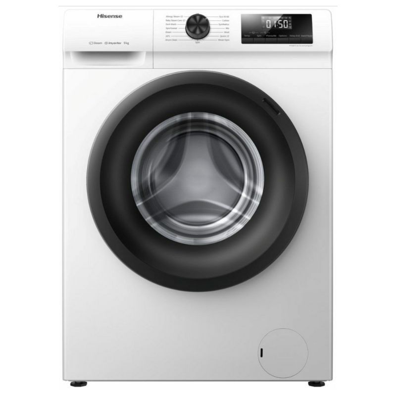 Lavadora Hisense WFQP901418VM 9 kg, 15 programas, Blanco, B