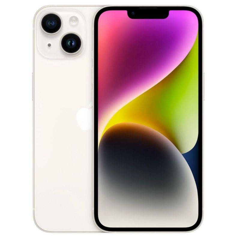 Apple iPhone 14 Blanco estrella, 128 GB, 5G, 6.1" OLED Super Retina XDR, Chip A15 Bionic, iOS