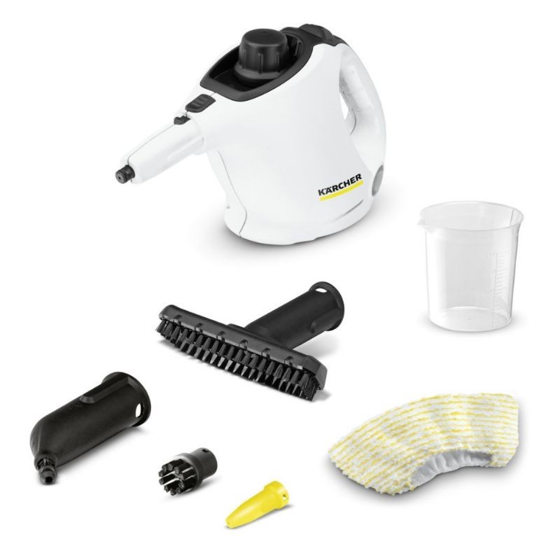 Limpiador vapor suelos Karcher 1.516-400.0, 1200 W, 0,2 l, 3 barbar, Negro, Blanco