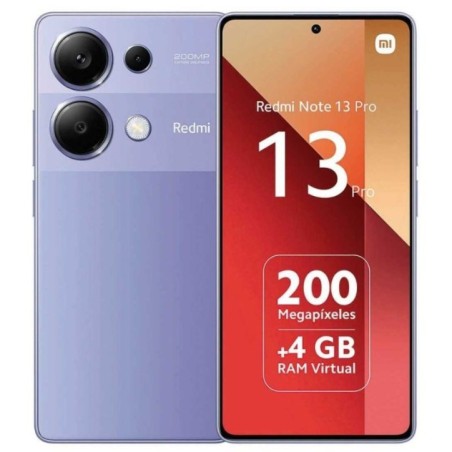 Xiaomi Redmi Note 13 Pro, Morado, 256GB, 8GB RAM, 6.67" Full HD+AMOLED, MediaTek Helio G99 Ultra, 5000 mAh