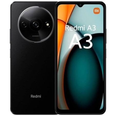 Xiaomi Redmi A3 Negro, 64GB, 3GB RAM, 6.71" HD+, MediaTek Helio G36, 5000 mAh, Android